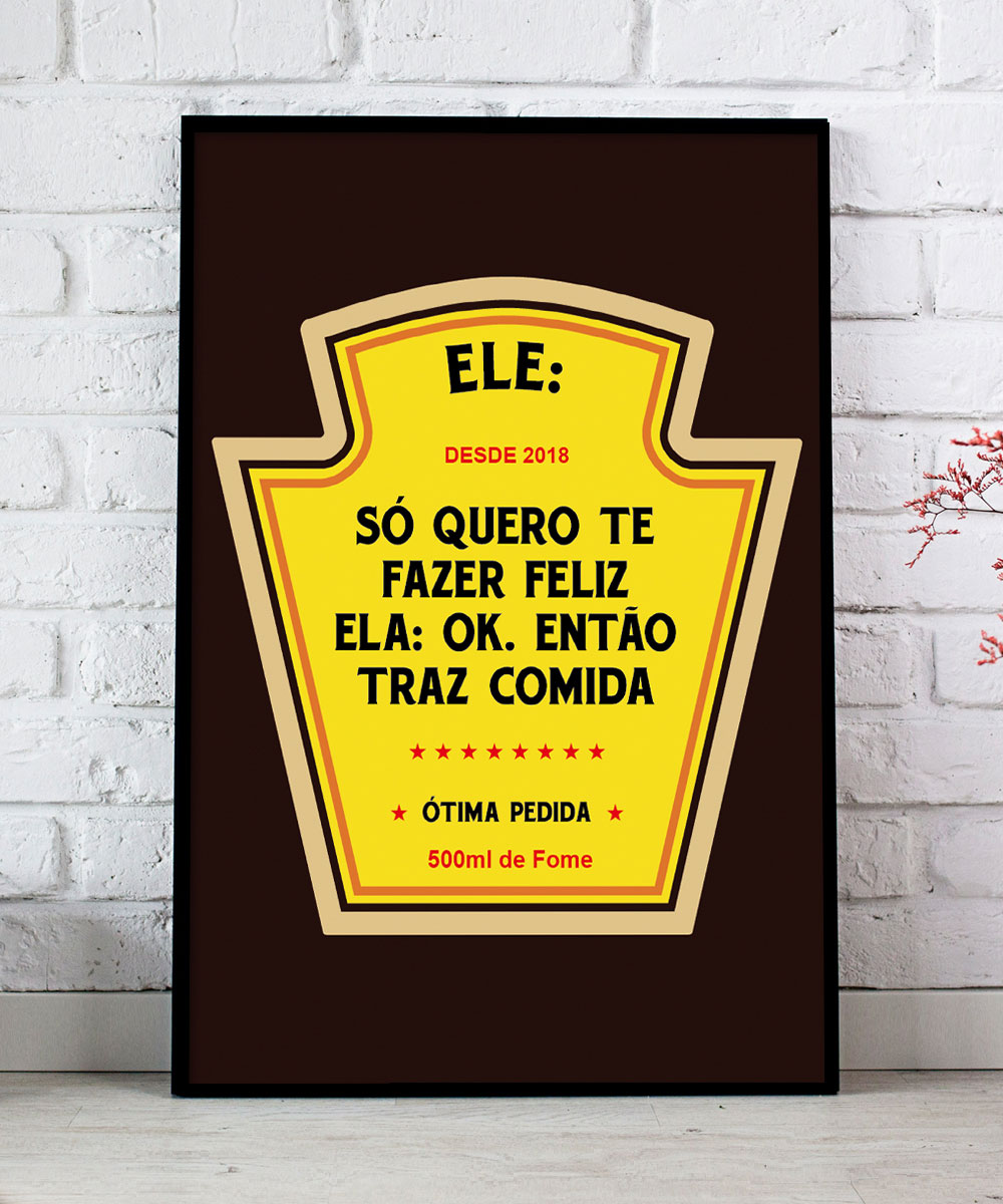 Quadro Decorativo Poster Cozinha Significado Fome Dicionário