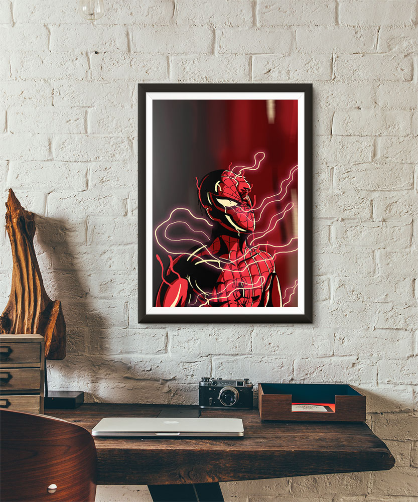 Quadro Decorativo Poster Homem Aranha Eixo Posters