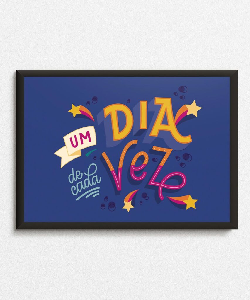 Quadro Decorativo Frase Um Dia De Cada Vez Eixo Posters 3120